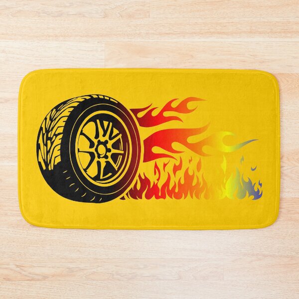 Item preview, WHEEL ON FIRE (#FFCC00) designed and sold by Marlon Oseguera.