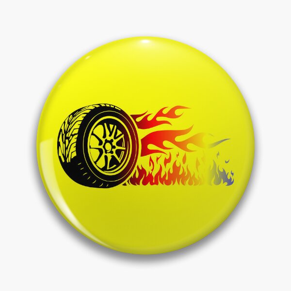Item preview, WHEEL ON FIRE (#FFFF00) designed and sold by Marlon Oseguera.