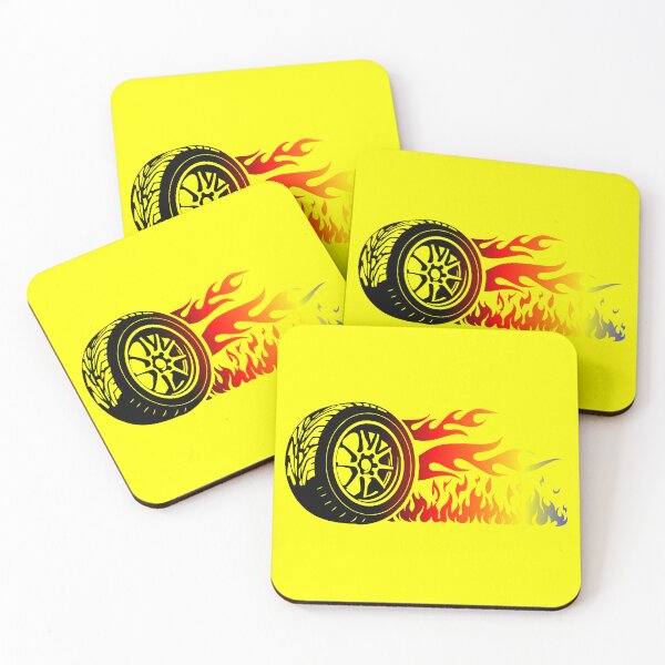 Item preview, WHEEL ON FIRE (#FFFF00) designed and sold by Marlon Oseguera.