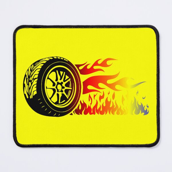 Item preview, WHEEL ON FIRE (#FFFF00) designed and sold by Marlon Oseguera.