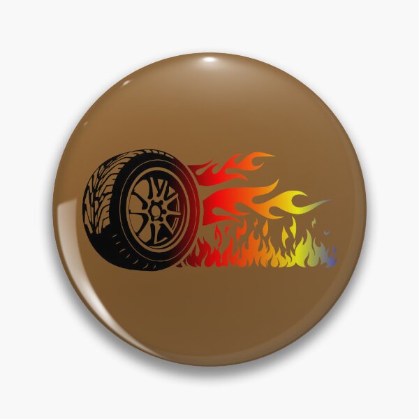 Item preview, WHEEL ON FIRE (#8A5C2A) designed and sold by Marlon Oseguera.