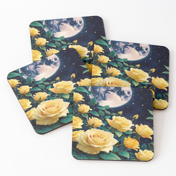 Item preview, Full moon among golden roses designed and sold by mariagasi.
