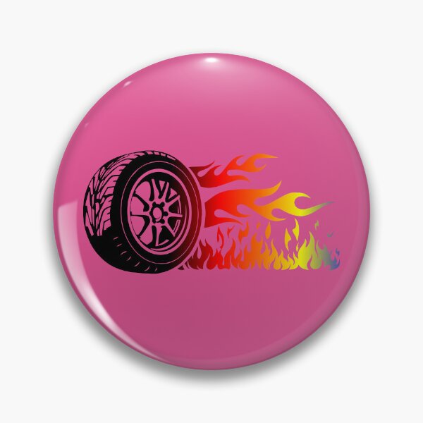 Item preview, WHEEL ON FIRE (#E14F90) designed and sold by Marlon Oseguera.