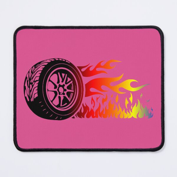 Item preview, WHEEL ON FIRE (#E14F90) designed and sold by Marlon Oseguera.