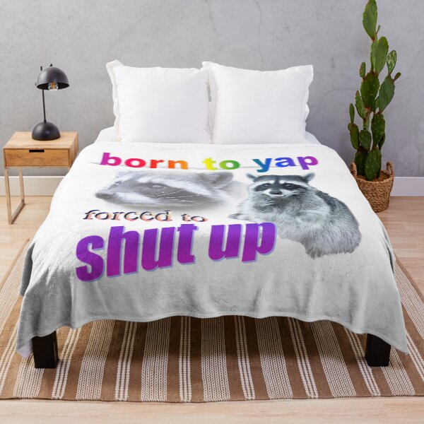 Item preview, Born To Yap Forced To Shut Up Raccoon Word Art designed and sold by Daronulas.