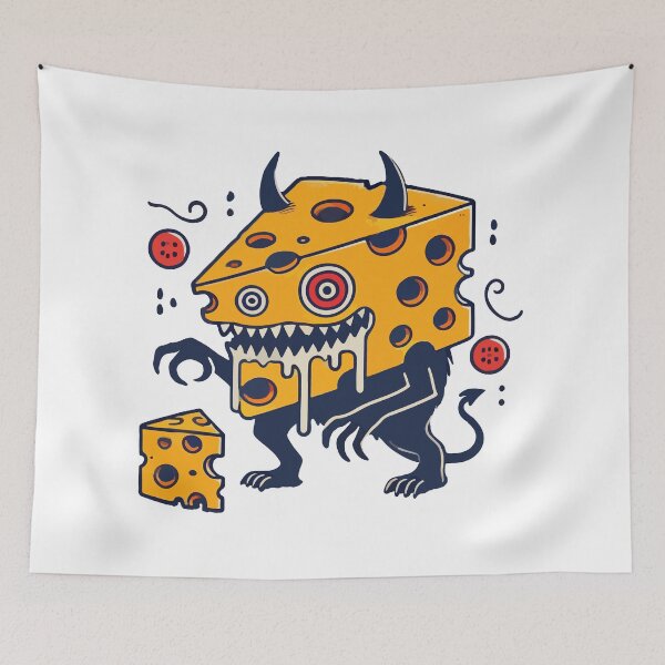 Item preview, Terrifying and Funny Cheese Monster designed and sold by Yokai-Infinity.