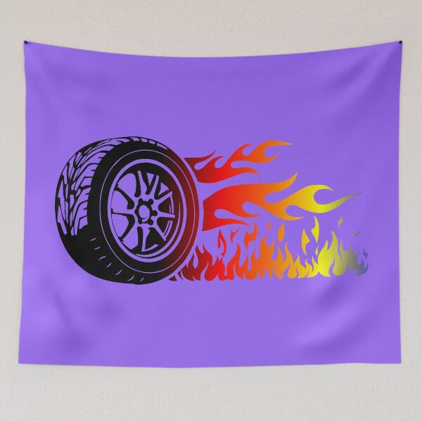 Item preview, WHEEL ON FIRE (#9966FF) designed and sold by Marlon Oseguera.