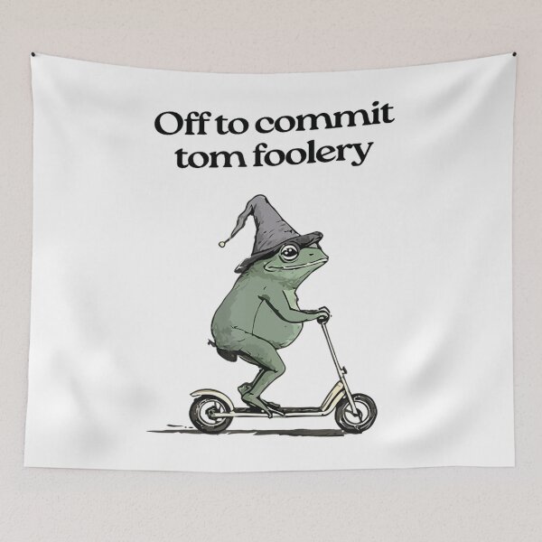 Item preview, Vintage Off To Commit Tom Foolery Funny Frog designed and sold by Daronulas.