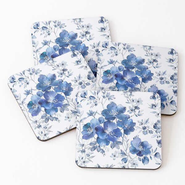 Item preview, Blue Floral Art designed and sold by CoolPixels.