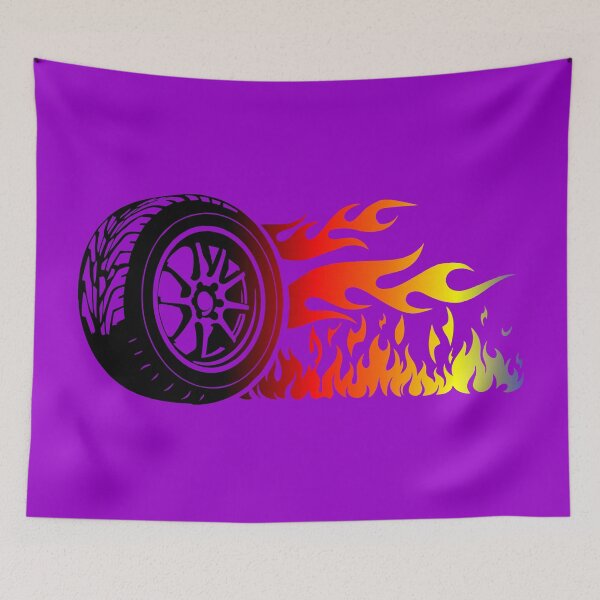 Item preview, WHEEL ON FIRE (#9900CC) designed and sold by Marlon Oseguera.
