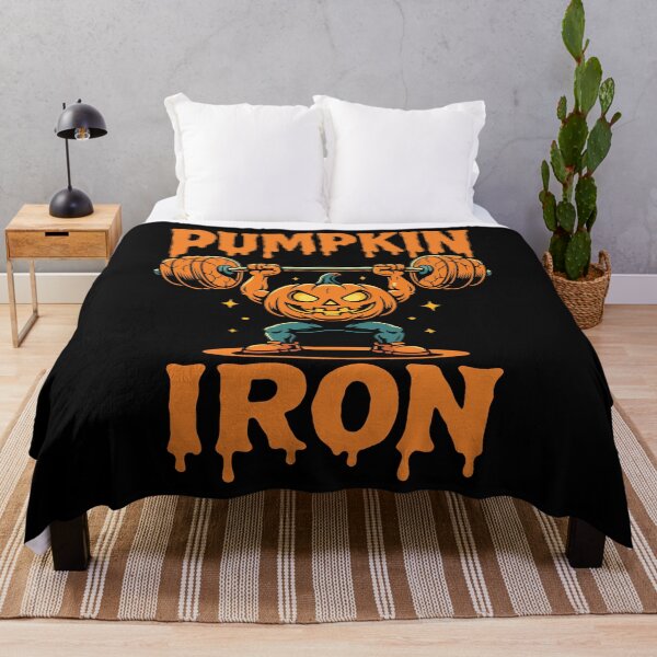Item preview, Pumpkin Iron Halloween Gym Workout Spooky Fitness Design designed and sold by Eh Plus Designs.