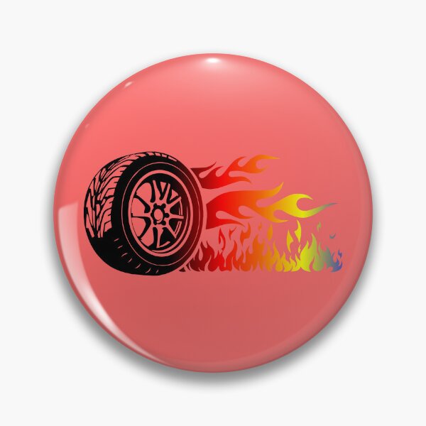 Item preview, WHEEL ON FIRE (#FF6666) designed and sold by Marlon Oseguera.