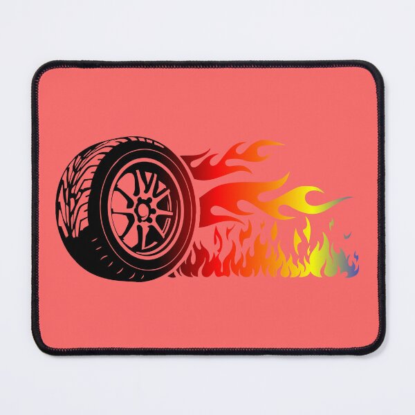 Item preview, WHEEL ON FIRE (#FF6666) designed and sold by Marlon Oseguera.