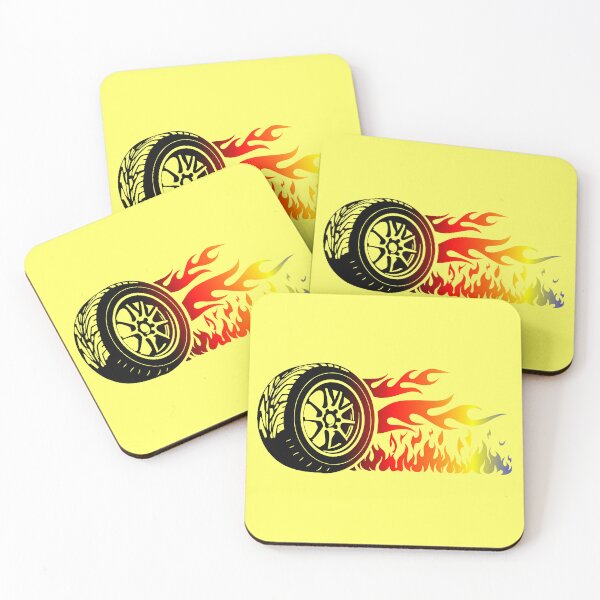 Item preview, WHEEL ON FIRE (#FFFF66) designed and sold by Marlon Oseguera.