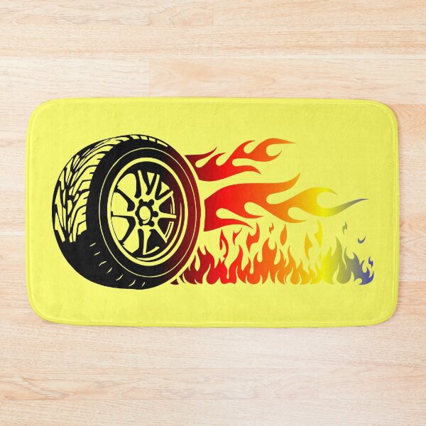 Item preview, WHEEL ON FIRE (#FFFF66) designed and sold by Marlon Oseguera.