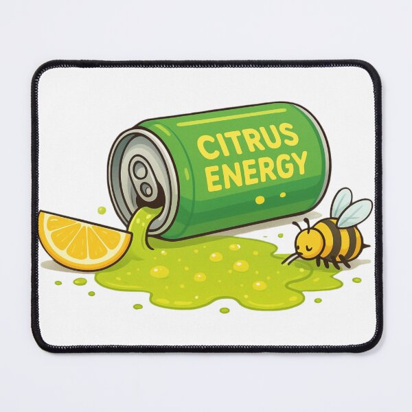 Item preview, Cartoon Citrus Drink Spill with Bees – Fun Refreshing Art designed and sold by Tik Logy.