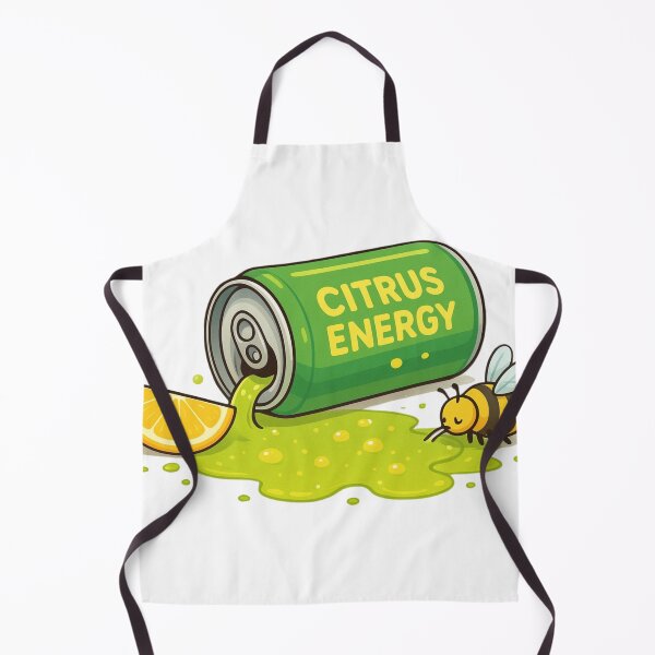 Item preview, Cartoon Citrus Drink Spill with Bees – Fun Refreshing Art designed and sold by Tik Logy.
