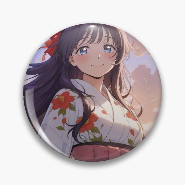 Item preview, Fragrant Kaoruko Waguri Sunset Yukata Anime Girl Waifu Serenity designed and sold by HumbertoValveno.