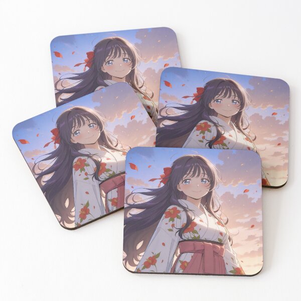 Item preview, Fragrant Kaoruko Waguri Sunset Yukata Anime Girl Waifu Serenity designed and sold by HumbertoValveno.