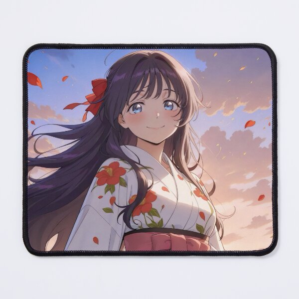 Item preview, Fragrant Kaoruko Waguri Sunset Yukata Anime Girl Waifu Serenity designed and sold by HumbertoValveno.