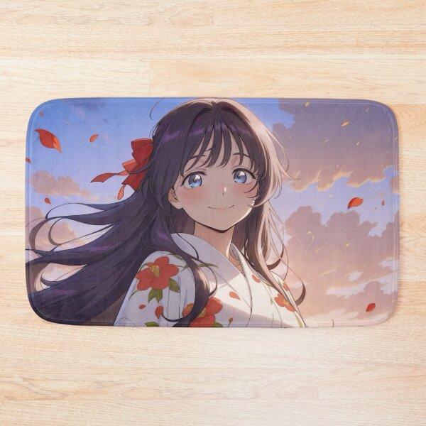 Item preview, Fragrant Kaoruko Waguri Sunset Yukata Anime Girl Waifu Serenity designed and sold by HumbertoValveno.