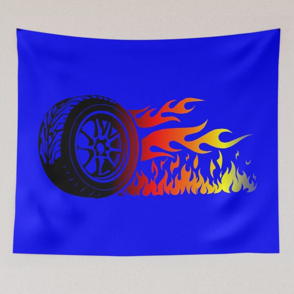Item preview, WHEEL ON FIRE (#0000FF) designed and sold by Marlon Oseguera.