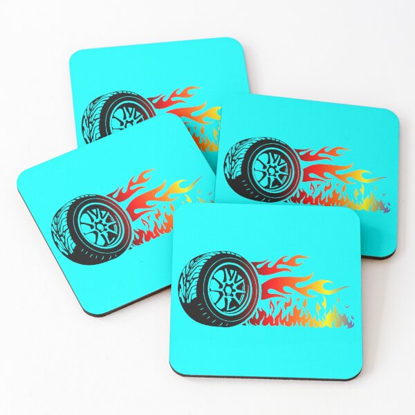 Item preview, WHEEL ON FIRE (#00FFFF) designed and sold by Marlon Oseguera.