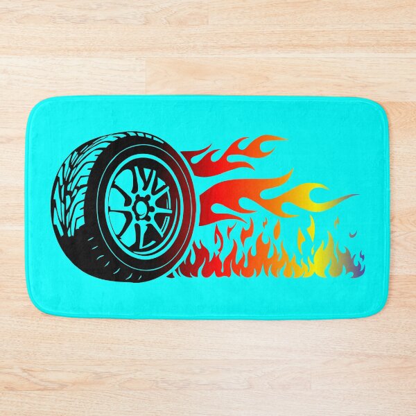 Item preview, WHEEL ON FIRE (#00FFFF) designed and sold by Marlon Oseguera.