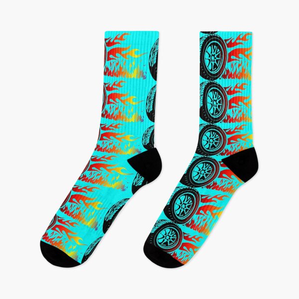 Item preview, WHEEL ON FIRE (#00FFFF) designed and sold by Marlon Oseguera.
