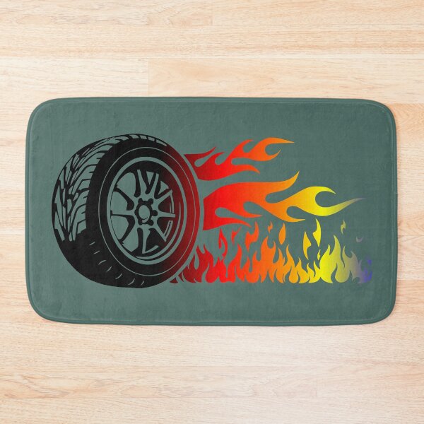 Item preview, WHEEL ON FIRE (#4E6D67) designed and sold by Marlon Oseguera.