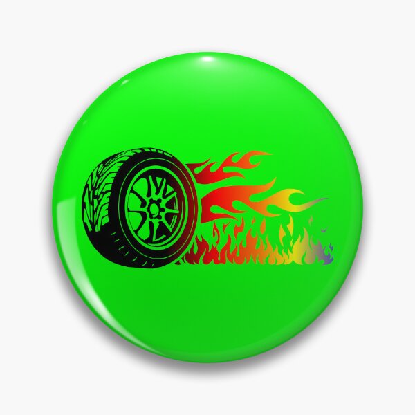 Item preview, WHEEL ON FIRE (#00FF00) designed and sold by Marlon Oseguera.