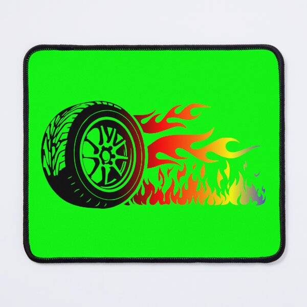 Item preview, WHEEL ON FIRE (#00FF00) designed and sold by Marlon Oseguera.