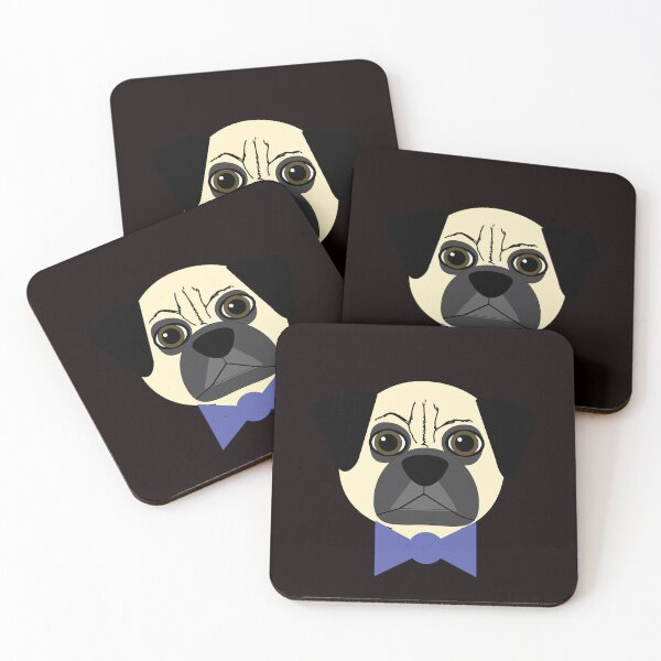 Item preview, Pug with blue bow tie designed and sold by Mountain-Point.