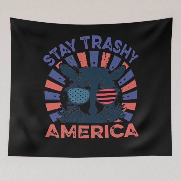 Item preview, Raccoon Stay Trashy America Flag  designed and sold by WillieBernal.