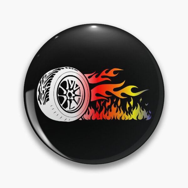 Item preview, WHEEL ON FIRE (BLACK) designed and sold by Marlon Oseguera.