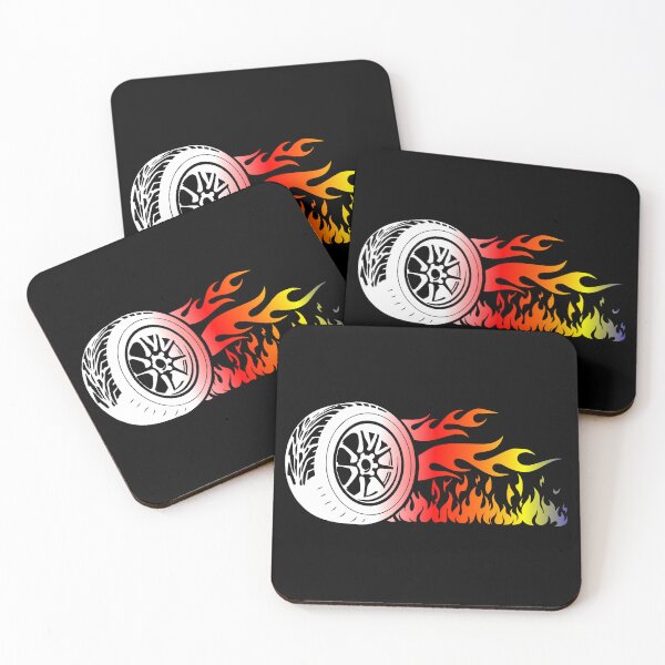Item preview, WHEEL ON FIRE (BLACK) designed and sold by Marlon Oseguera.