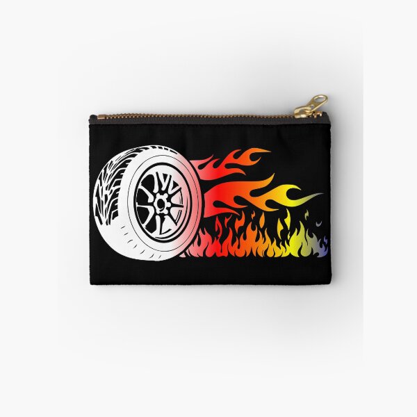 Item preview, WHEEL ON FIRE (BLACK) designed and sold by Marlon Oseguera.