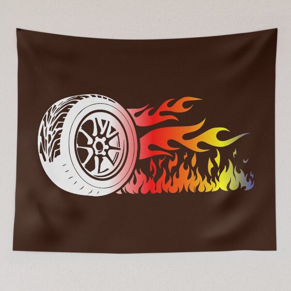 Item preview, WHEEL ON FIRE (#2D0D00) designed and sold by Marlon Oseguera.