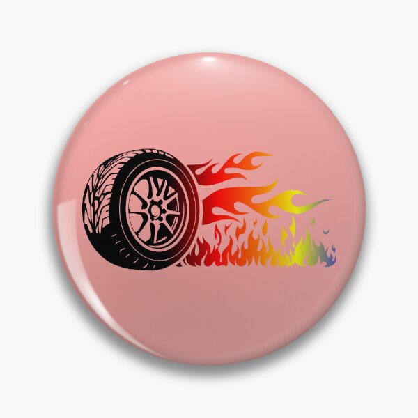 Item preview, WHEEL ON FIRE (#F7A4A0) designed and sold by Marlon Oseguera.