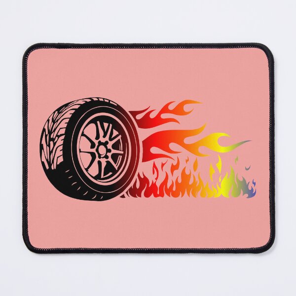 Item preview, WHEEL ON FIRE (#F7A4A0) designed and sold by Marlon Oseguera.