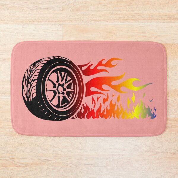 Item preview, WHEEL ON FIRE (#F7A4A0) designed and sold by Marlon Oseguera.