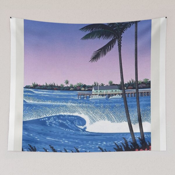 Item preview, Hiroshi Nagai city pop exhibition coastal beach designed and sold by bikinihofie.