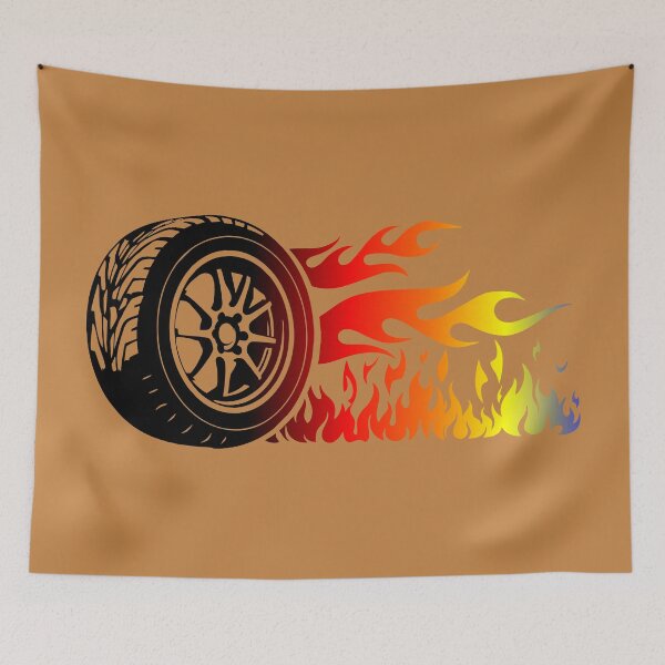 Item preview, WHEEL ON FIRE (#C48343) designed and sold by Marlon Oseguera.