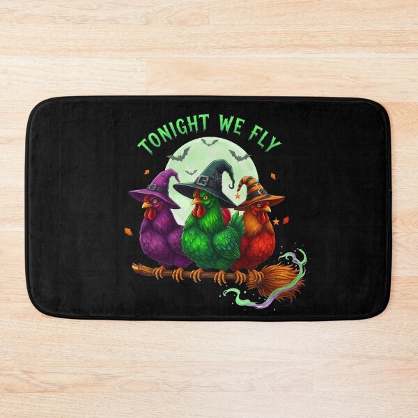 Item preview, Funny Witch Chickens Halloween – Tonight We Fly Broomstick Design designed and sold by DamianRoy88.