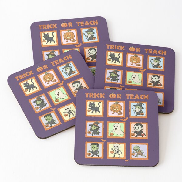 Item preview, Halloween Teacher Stamps Cute Costumes Trick Or Teach Kids designed and sold by d247.