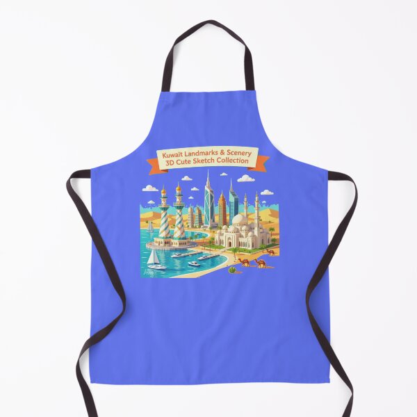 Item preview, Kuwait Landmarks & Scenery 3D Cute Sketch Collection” designed and sold by PaintMeWorld.