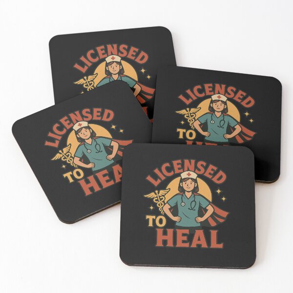 Item preview, Licensed to Heal Nurse Superhero Illustration designed and sold by Pixelated Panic Co.