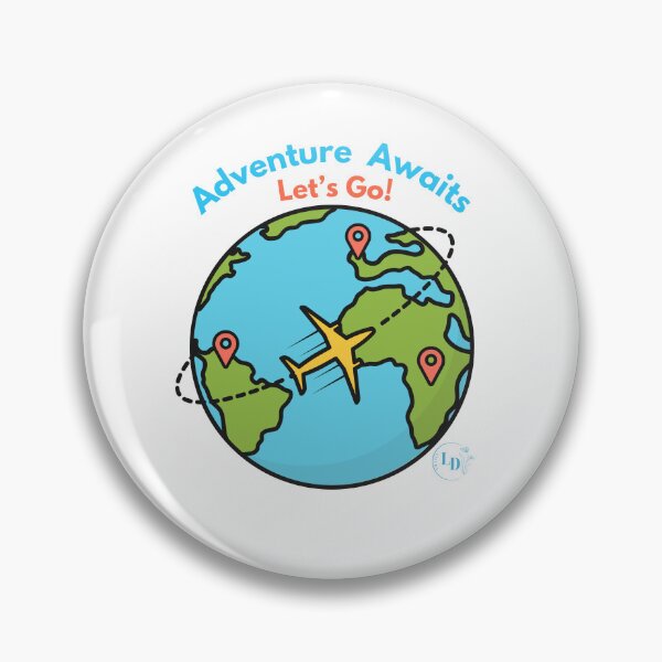 Item preview, Adventure Awaits! Let’s Go – Travel Quote T-Shirt with Globe & Airplane Design | Wanderlust Tee for Travel Lovers & Explorers designed and sold by LILURA07 - Designs By Lily .