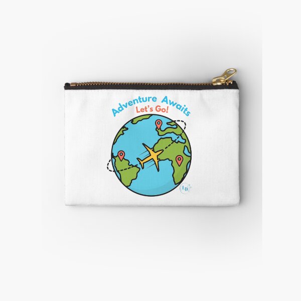 Item preview, Adventure Awaits! Let’s Go – Travel Quote T-Shirt with Globe & Airplane Design | Wanderlust Tee for Travel Lovers & Explorers designed and sold by LILURA07 - Designs By Lily .