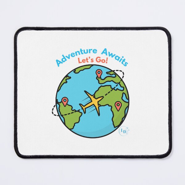 Item preview, Adventure Awaits! Let’s Go – Travel Quote T-Shirt with Globe & Airplane Design | Wanderlust Tee for Travel Lovers & Explorers designed and sold by LILURA07 - Designs By Lily .